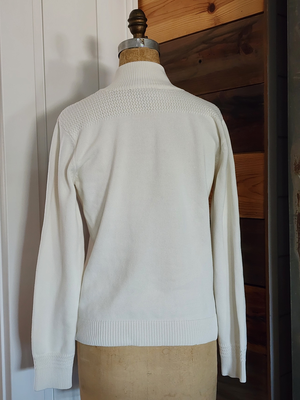 Vintage Ralph Lauren Snap-Front Crest Cotton Sweater. - Picture 6 of 7